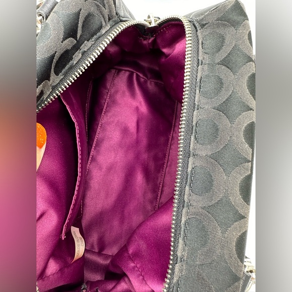 Coach Madison Op Art Sateen Mini Satchel – Black Sateen / Op Art - Picture 7 of 7